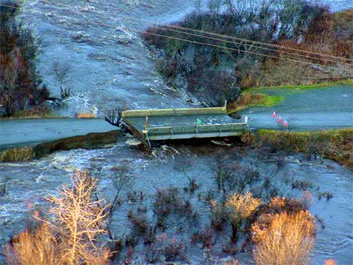 jpg Storm erosion destroyed roads and damaged bridges  including this one near the Homer area. 