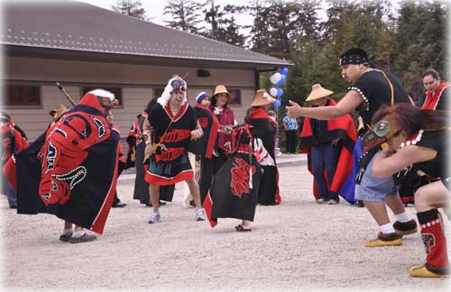 jpg Native dancers from Hydaburg and Klawock performed during the dedication ceremony.
