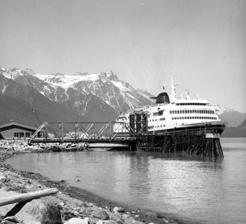 jpg Ferry Columbia at dock at Haines 