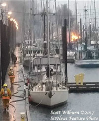 Three-vessel fire under investigation