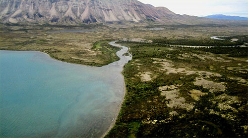 jpg Outlet of Twin Lakes and the start of the Chilikadrotna River in the headwaters of the Mulchatna River basin.