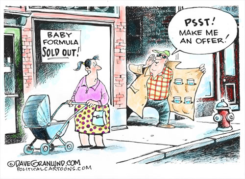 jpg Political Cartoon: Baby formula shortage