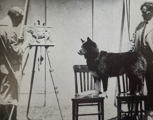 jpg Balto poses for a sculptor while in New York in July 1925. The resulting statue of Balto still stands in Central Park.