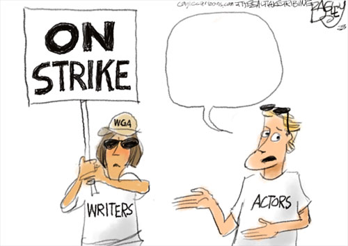 jpg Political Cartoon: Writer’s Strike