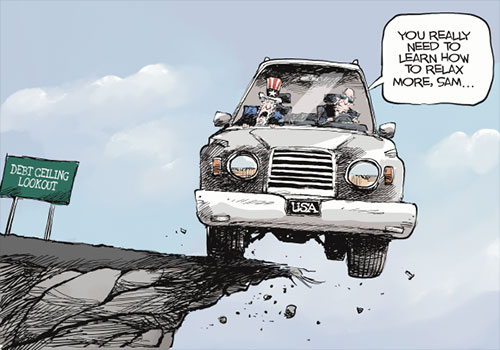 jpg Political Cartoon: Debt Ceiling Cliff