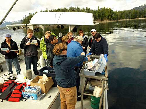 jpg water quality testing on F/V Jack Cotant science Cruise