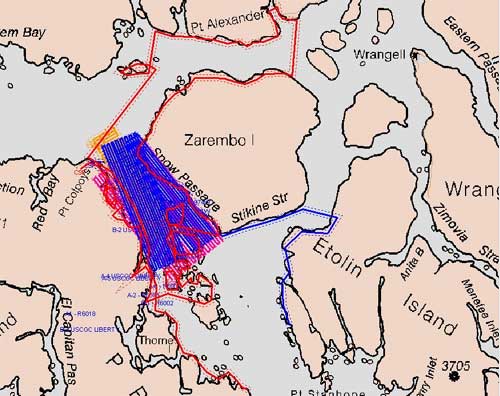 jpg  the search area is depicted on a chart of Clarence Strait.