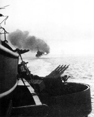 jpg The St. Louis fires a salvo at Kiska during the bombardment of 7 August 1942