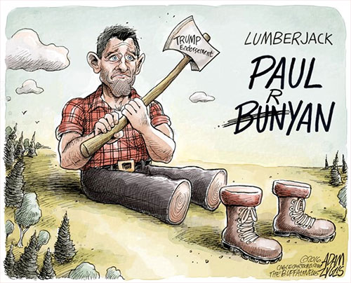 jpg Editorial Cartoon: Ryan's endorsement