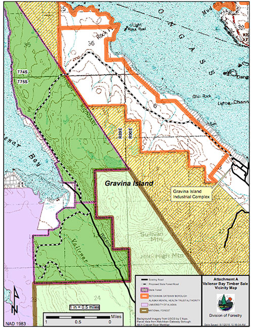 jpg Contract for Vallenar Bay Timber Access Road awarded - Proposed state road