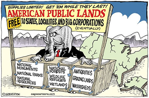 jpg Editorial Cartoon: Giving Away Federal Public Lands