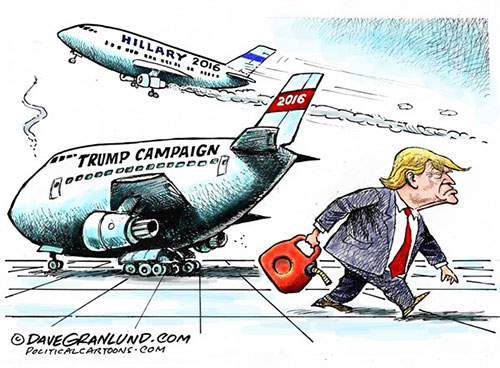 jpg Editorial Cartoon: Trump and low funds