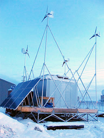 jpg The remote power module stands in  its testing location in Barrow, Alaska.
