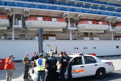 jpg KFD Training Officer (Terry Roberts) explains the new Zoll AED PLUS to the media Thursday.