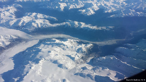 jpg The area around the confluence of the Silverthrone and Klinaklini Glaciers in southwestern British Columbia provides a glimpse into how the terrain traveled by Native Americans in Pleistocene times may have appeared.