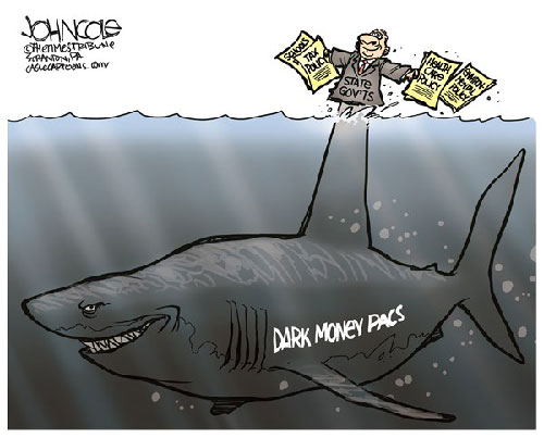 jpg Political Cartoon: The dark money shark 