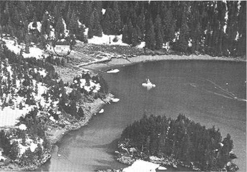 jpg Aerial view of the Chenega village site at the head of Chenega Cove. 1964