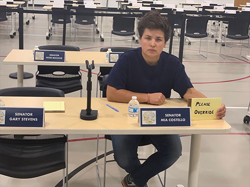 jpg Wasilla protester occupies the seat of Sen Costello