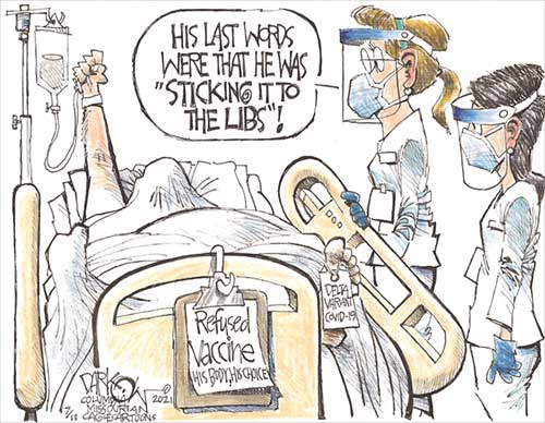 jpg Political Cartoon: Refusing the vaccine