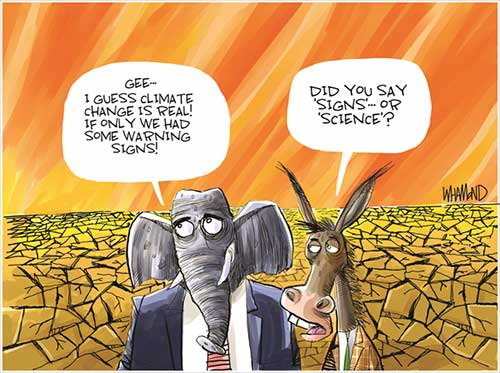 jpg Political Cartoon: Climate Change warning signs