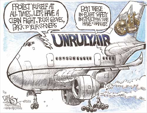 jpg Political Cartoon: Unruly passengers