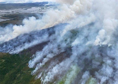 jpg large tundra fire burned near St. Mary’s, Alaska, on June 13, 2022.