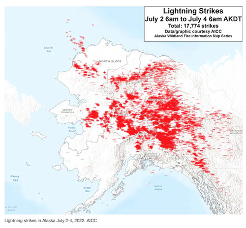 jpg Lightning strikes in Alaska July 2-4, 2022.