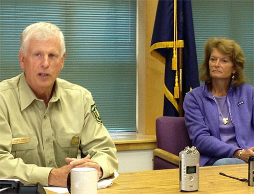 jgp Forest SErvice Chief Tours Tongass with Murkowski