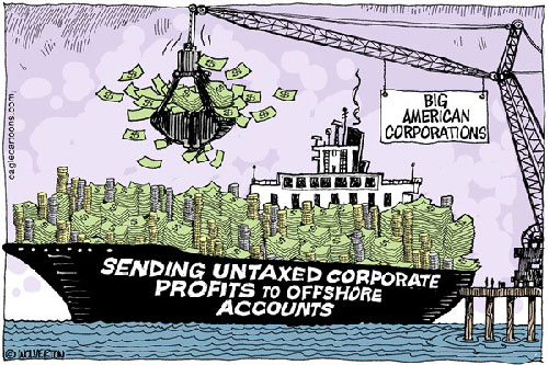 jpg Political Cartoon: Untaxed Corporate Profits 