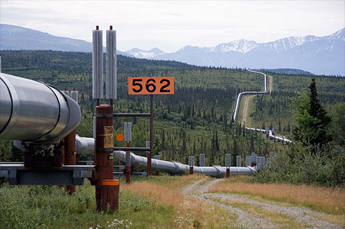 jpg The trans-Alaska oil pipeline, as it zig-zags across the landscape.