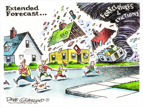 jpg Political Cartoon: Foreclosures and evictions