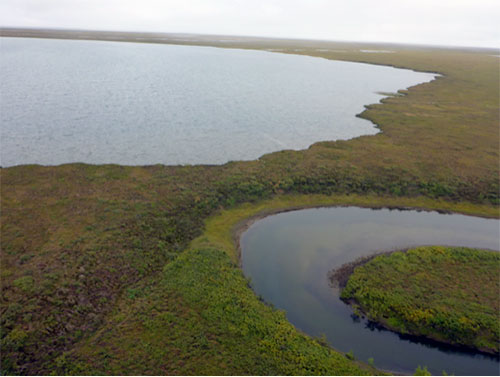 jpg Harry Potter Lake, at the top of this photo, perches 10 feet above and 30 feet away from Judy Kayaak Creek that in this 2018 photo