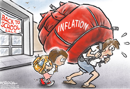 jpg Political Cartoon:  Back to School with Inflation