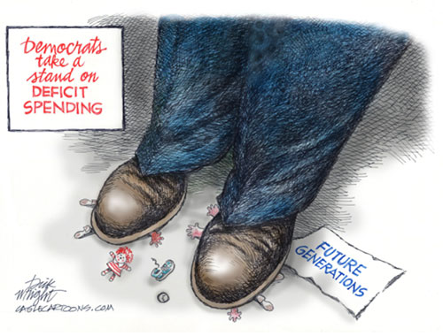 jpg Political Cartoon: Democrat Deficit Spending