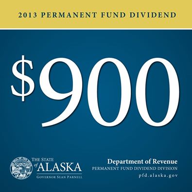 jpg 2013 Permanent Fund Dividend is $900