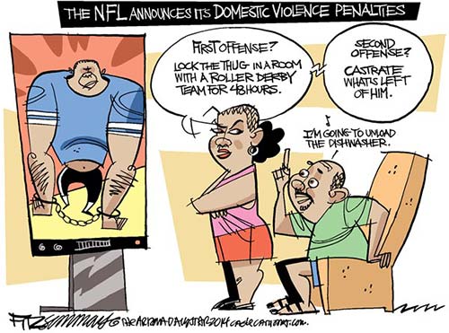 jpg Political Cartoon: NFL Domestic Violence Penalties