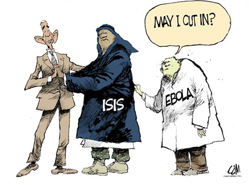 jpg Political Cartoon: Dancing with ISIS and Ebola