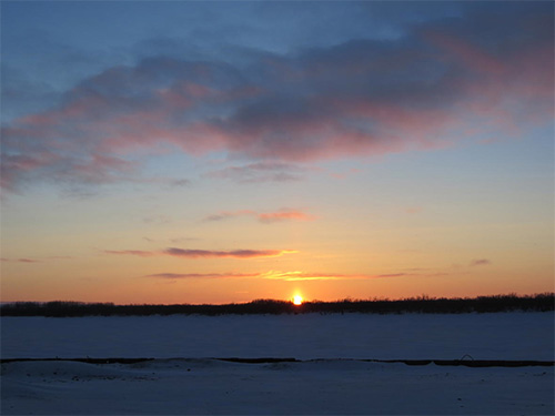 jpg Sunrise on the Andreafsky River in St. Mary's, Alaska