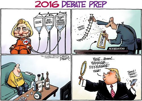 jpg Editorial Cartoon: Debate Preparations