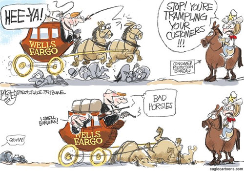 jpg Editorial Cartoon: Wells Fargo 