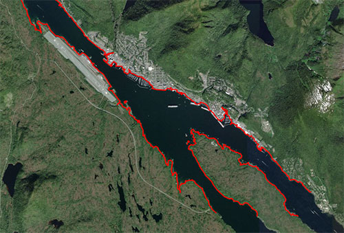 jpg The city of Ketchikan is shown in the Alaska Tsunami Hazard Map Tool