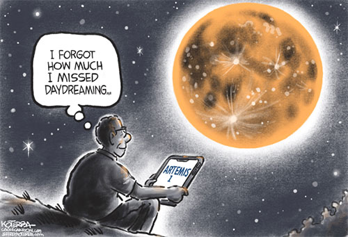 jpg Political Cartoon: Back to the Moon