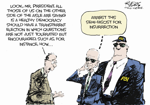 jpg Political Cartoon: No Questioning or else