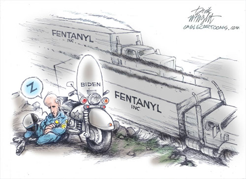 jpg Political Cartoon: Fentanyl Cop Sleeping