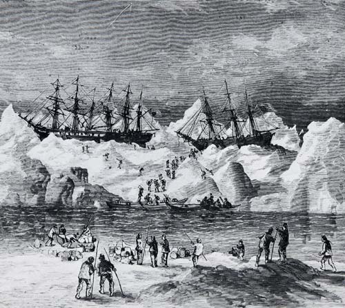 jpg whaling ships trapped in ice off Point Belcher