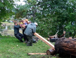 jpg Adzers Josh Lesage, Tammi Meissner, Susie Kasinger, and Linda Churchill and master carver Wayne Price