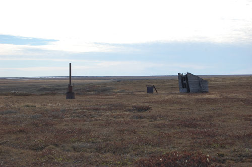 jgp The remains of a 1930s-era building related to coal mining in Atqasuk on Alaska’s North Slope. 