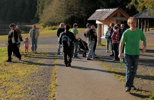 jpg Some of the folks participating in the Ward Lake peaceful protest..