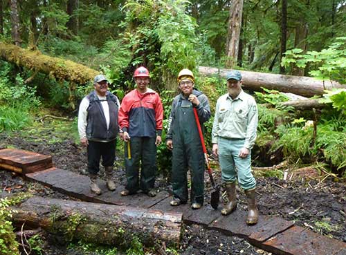 jpg Angoon trail crew links generations, cultures 