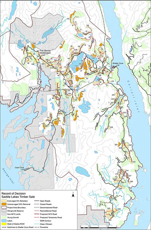 jpg The project area is located on Revillagigedo Island about 14 miles northeast of Ketchikan, between George and Carroll Inlets.